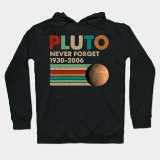 Never Forget Pluto Shirt. Retro Style Funny Space, Science T-Shirt Hoodie